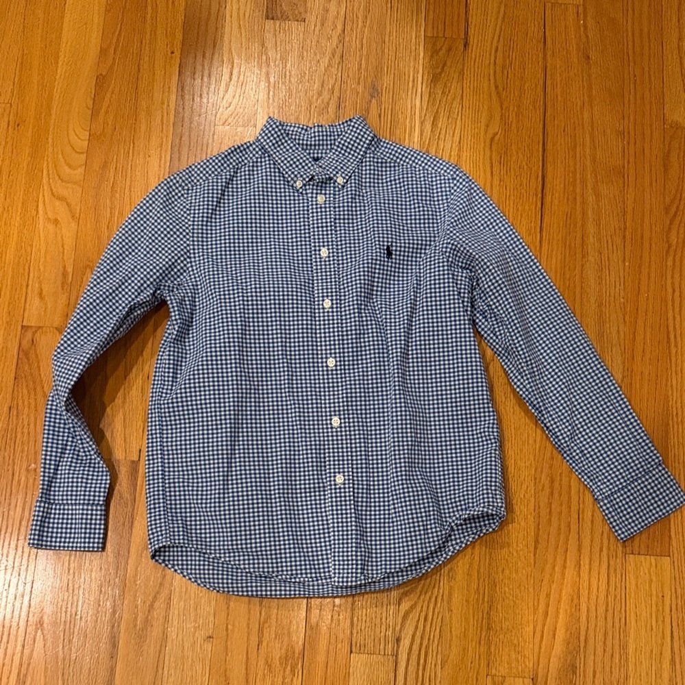 Lot of 2 Polo Ralph Lauren Boys Checkered Button-Down Shirts - Size 14-16 - L - Picture 7 of 11